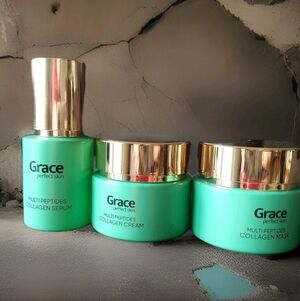 Grace Perfectskin Multi Peptides Collagen Set Serum+Cream+Mask Natural Ingredien